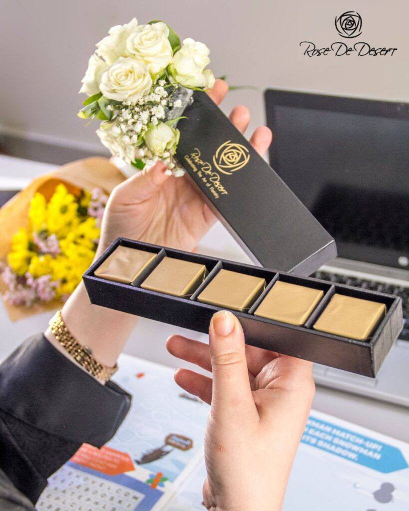 Gourmet chocolate gift box — Rose De Desert — chocolates in Qatar