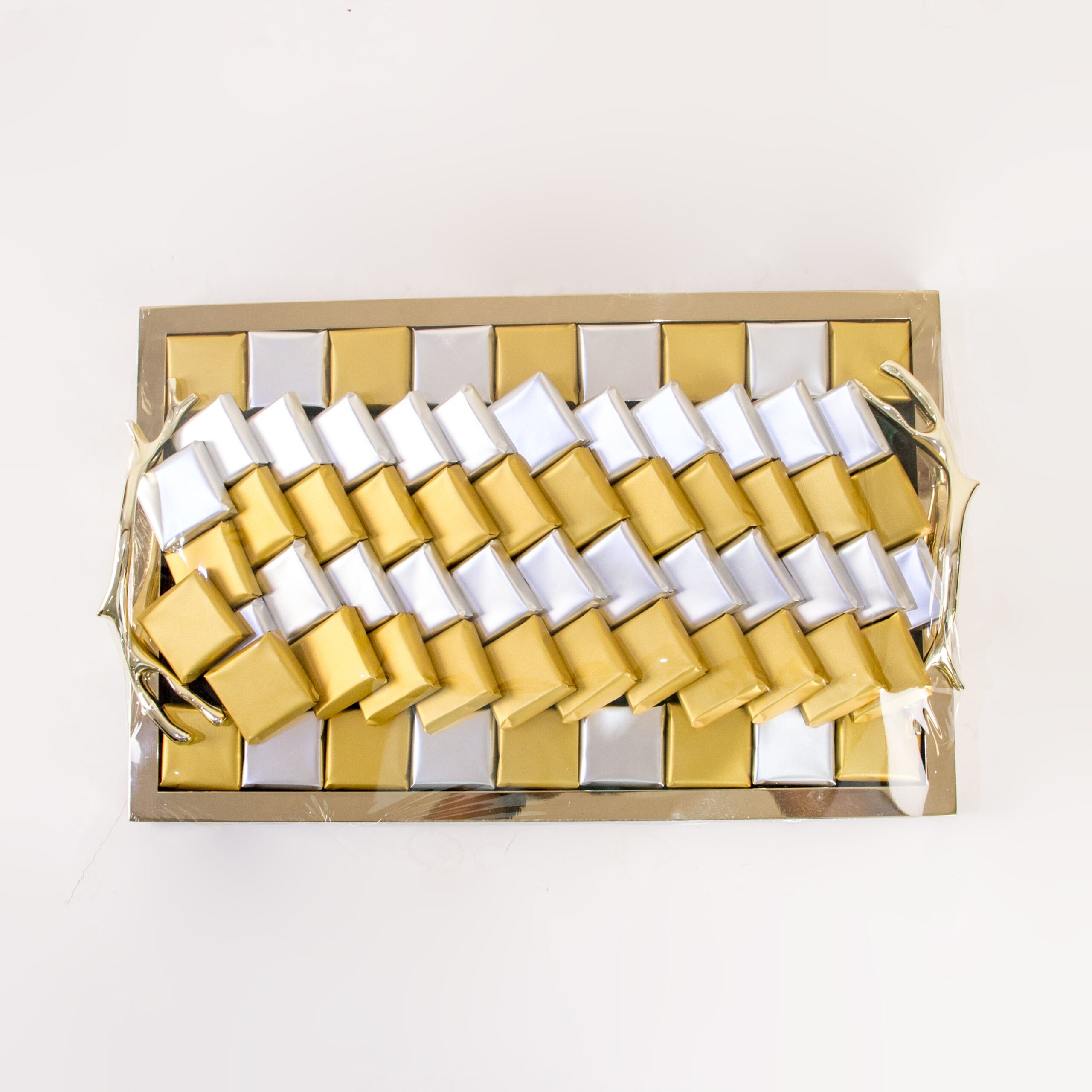 Golden Elegance Chocolate Tray